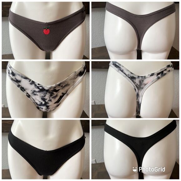 Victorias Secret thong string cotton 3 lot bundle Sz-Medium - Picture 1 of 14